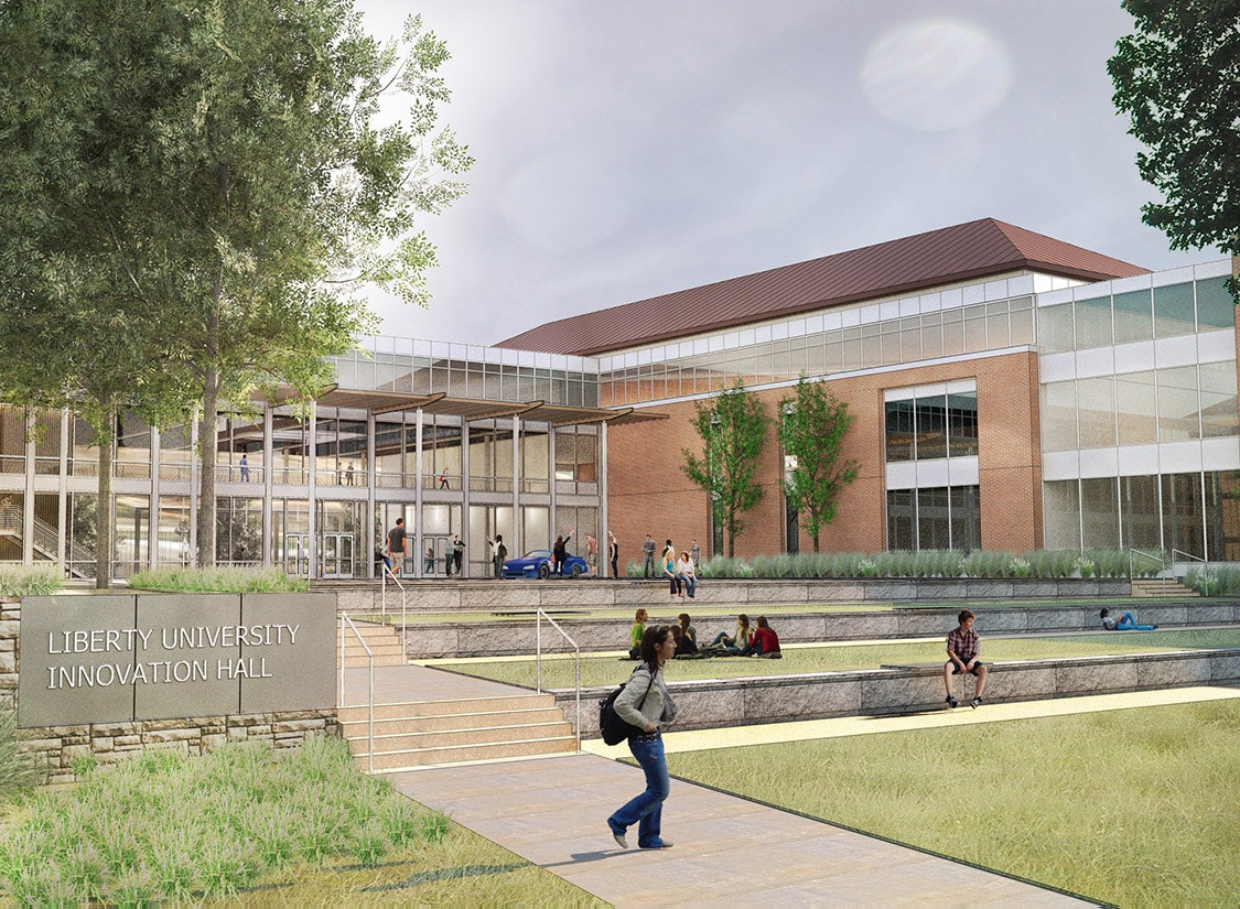 The new 162,000 SF School of Engineering and Computational Sciences will serve as the basis of a new Innovation Campus for Liberty University that supports dynamic, interactive, and hands-on learning opportunities within a collaborative environment.